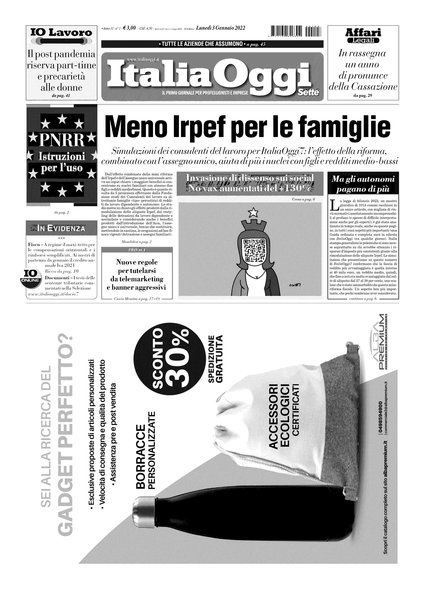 Italia oggi : quotidiano di economia finanza e politica